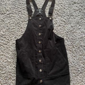 Black Corduroy Overall dress